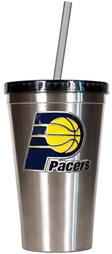 NBA Indiana Pacers 16oz Stainless Tumbler w/Straw