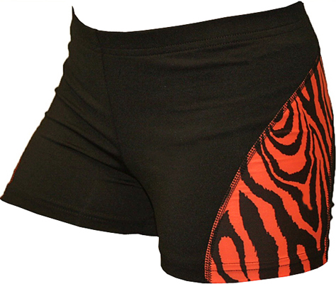 Gem Gear Cobra Orange Zebra Compression Shorts