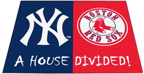 Fan Mats MLB Yankees/Red Sox House Divided Mat