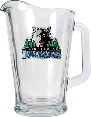 NBA Timberwolves 1/2 Gallon Glass Pitcher