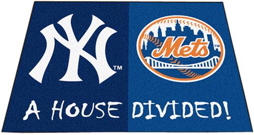 Fan Mats MLB Yankees/Mets House Divided Mat
