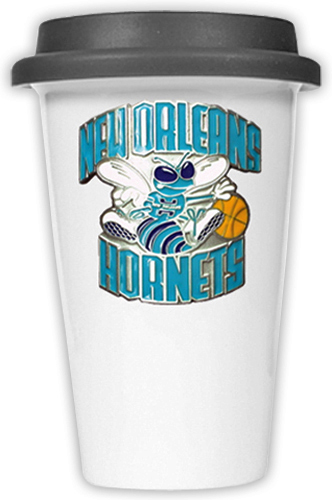 NBA New Orleans Hornets Ceramic Cup with Black Lid