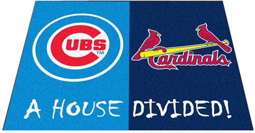 Fan Mats Cubs/Cardinals House Divided Mats