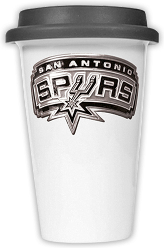 NBA San Antonio Spurs Ceramic Cup with Black Lid