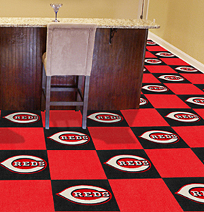 Cincinnati Reds Rug Fan Mats MLB Cincinnati Reds Carpet Tiles - Fan Gear