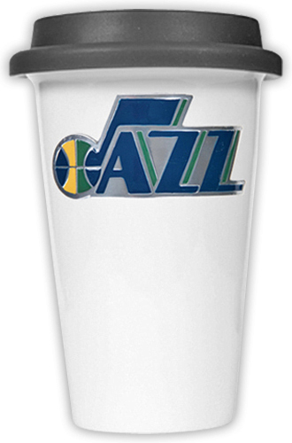 NBA Utah Jazz Ceramic Cup with Black Lid