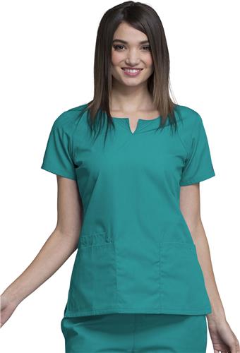 Womens WW Originals Round Neck Scrub Top. Embroidery is available on this item.