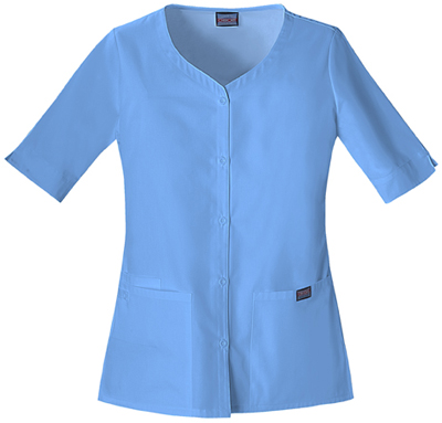 Cherokee Women's Button Up Scrub Tops. Embroidery is available on this item.