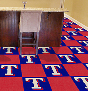 Fan Mats MLB Texas Rangers Carpet Tiles