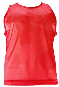 "YOUTH - SCARLET" Soccer Practice Vests (pinnies). Printing is available for this item.
