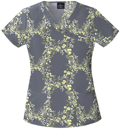 Baby Phat Women's All Entwined Scrub Top Mock Wrap. Embroidery is available on this item.