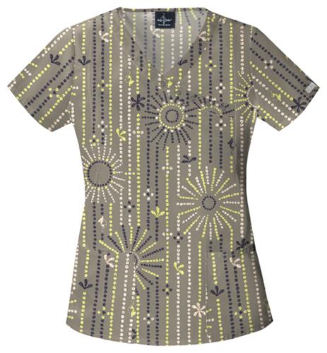 Baby Phat Women's Le Soleil Scrubs Top Mock Wrap. Embroidery is available on this item.