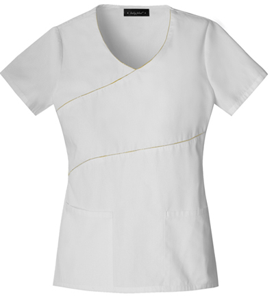 Baby Phat Women's Scoop Neck Scrubs Top 26739. Embroidery is available on this item.