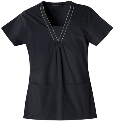 Baby Phat Women's V-Neck Scrubs Top. Embroidery is available on this item.