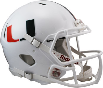 NCAA Miami Full Size Speed Authentic Helmet. Free shipping.  Some exclusions apply.