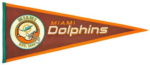 Winning Streak NFL Miami Dolphins Pigskin Pennant