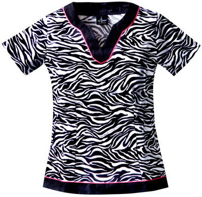 Baby Phat Kingdom Animal Instinct Scrub Top. Embroidery is available on this item.