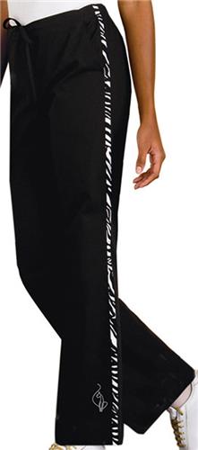 Baby Phat Women's Kingdom Zebra Print Scrubs Pants. Embroidery is available on this item.
