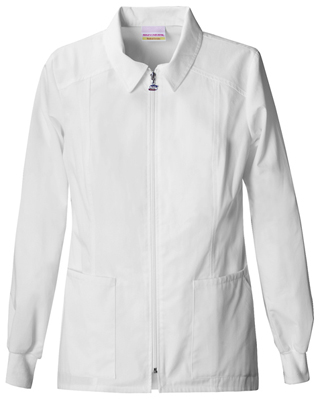 Skechers Women's Fashion Whites Zip Front Lab Coat