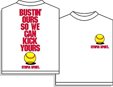 Utopia Fastpitch Softball Bustin' Ours Tshirt