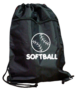 SOFTBALL DRAWSTRING BACKPACK softball bag