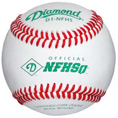 Diamond D1-NFHS Official Leather Baseballs C/O