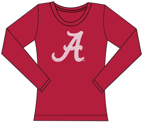 Alabama Univ Womens Jeweled Long Sleeve Top. Free shipping.  Some exclusions apply.