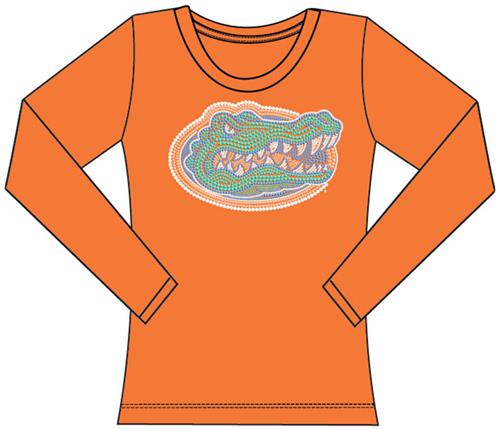 Florida Gators Womens Jeweled Long Sleeve Top. Free shipping.  Some exclusions apply.