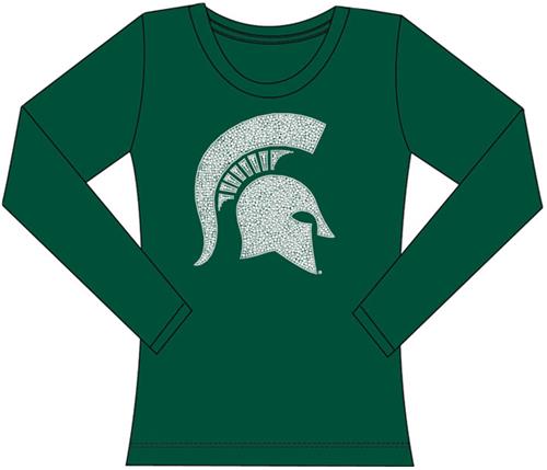 Michigan State Womens Jeweled Long Sleeve Top. Free shipping.  Some exclusions apply.