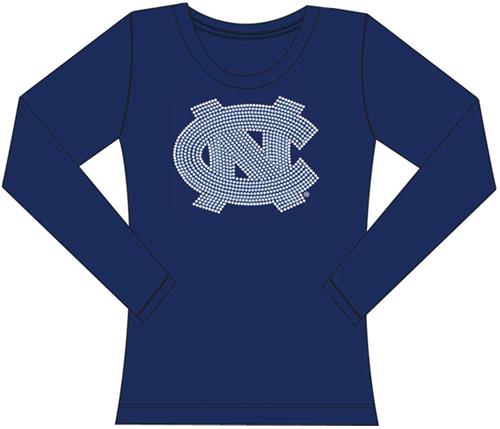 UNC Womens Jeweled Long Sleeve Top. Free shipping.  Some exclusions apply.
