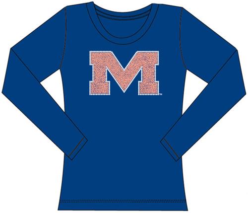 Ole Miss Womens Jeweled Long Sleeve Top. Free shipping.  Some exclusions apply.