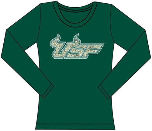 Univ. South Florida Womens Jeweled Long Sleeve Top. Free shipping.  Some exclusions apply.