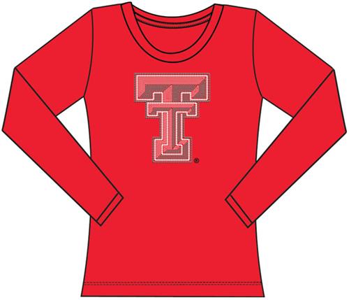 Texas Tech Womens Jeweled Long Sleeve Top. Free shipping.  Some exclusions apply.