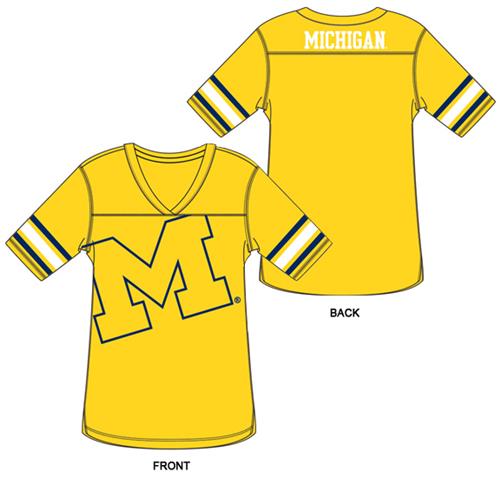 Michigan Burnout Football Jersey Nightshirt