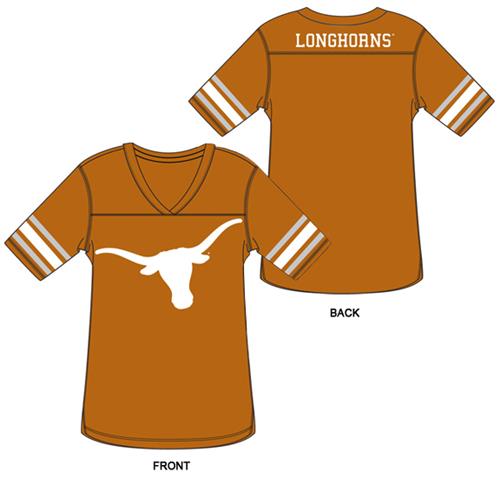 Texas Longhorns Burnout Football Jersey Nightshirt