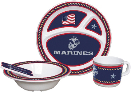 US Marine Corps Children's 5 Piece Dish Set