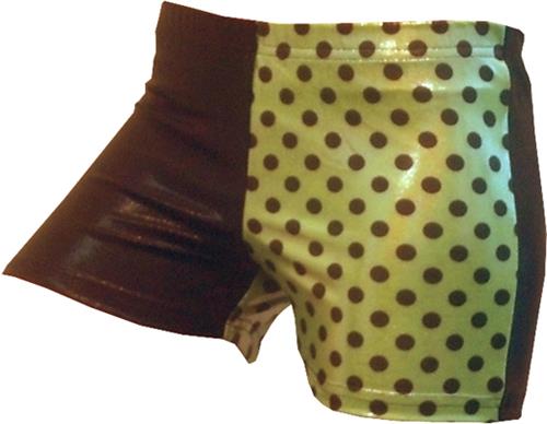 Gem Gear 4 Panel Metallic Green Dots Shorts