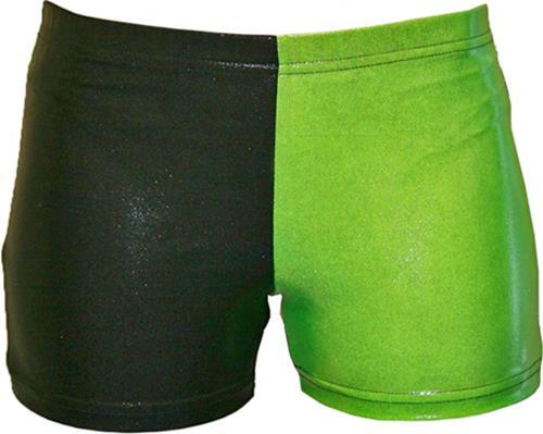 Gem Gear 4 Panel Neon Green Metallic Shorts