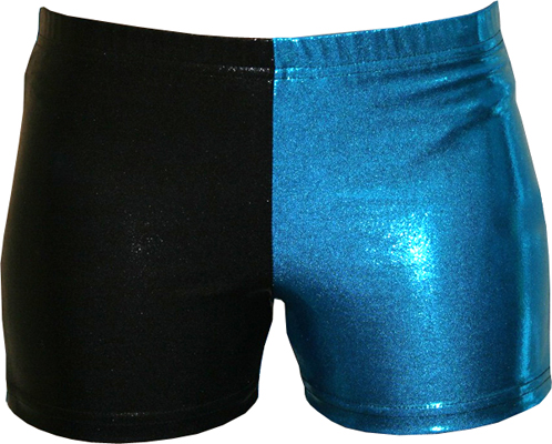 Gem Gear 4 Panel Turquoise Metallic Shorts