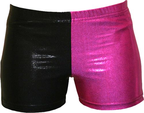 Gem Gear 4 Panel Pink Metallic Compression Shorts