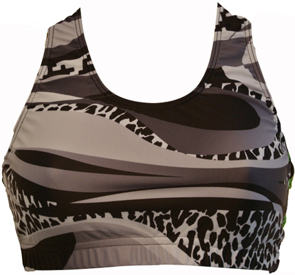 Gem Gear Grey Mamba Racer Back Bra - Soccer Equipment and Gear