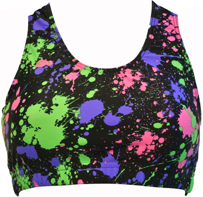 Gem Gear Splat Racer Back Sports Bra - Soccer Equipment and Gear