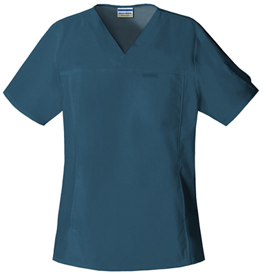 Skechers Unisex V-Neck Scrub Top. Embroidery is available on this item.