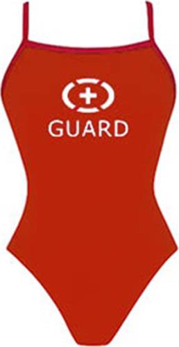 Adoretex Women Lifeguard Thin Strap Piped Swimsuit