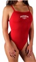 Adoretex Women's Guard Polyester Thin Strap Swimsuit (FGP01A) Red
