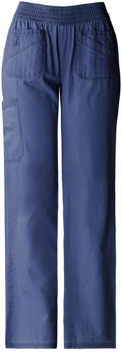 Dickies Women's New Blue Smocked Waist Scrub Pants. Embroidery is available on this item.