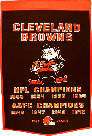Winning Streak NFL Cleveland Browns Dynasty Banner