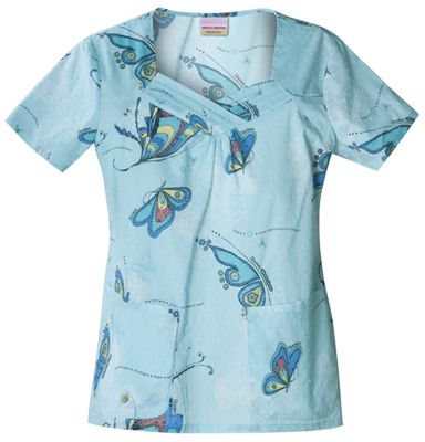 Skechers Women's Sweetheart Neck Scrub Top. Embroidery is available on this item.