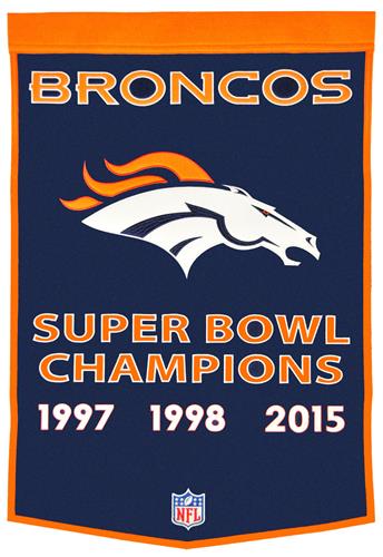 Winning Streak NFL Denver Broncos Dynasty Banner
