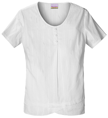 Skechers Women's 1/2 Placket Scrub Top. Embroidery is available on this item.